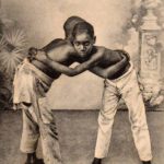 Африканская борьба, о. Сао Висенте, Кабо-Верде. Открытка начала XX в.
