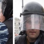заклееный шлем ОМОН