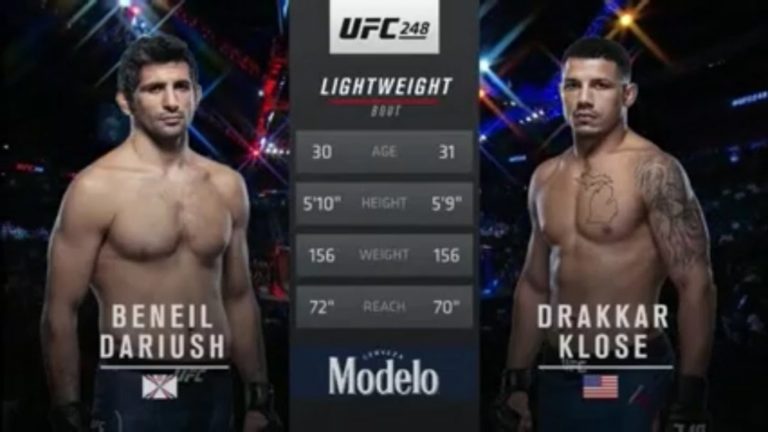 Видео боя Бенэил Дариуш — Драккар Клозе / UFC 248
