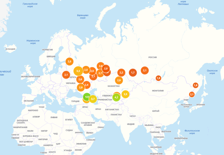 карта индекса самоизоляции