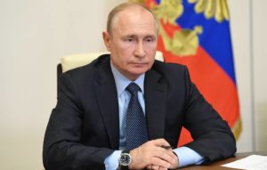 Russian President Putin holds video conference meeting with social workers