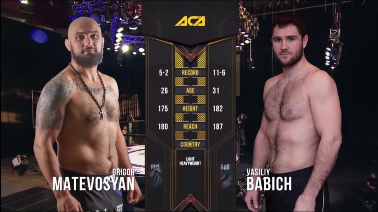 ACA 106 - Полный бой Григор Матевосян vs Василий Бабич