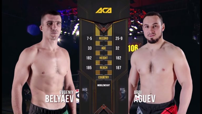 ACA 106 - Полный бой Евгений Беляев vs Арби Агуев