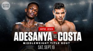 UFC 253 Адесанья vs Коста