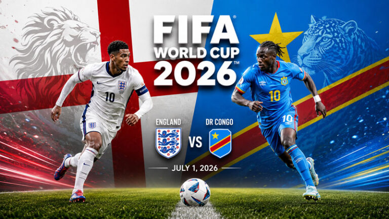 Англия---ДР-Конго.-1---16-финала-Чемпионата-мира-по-футболу-FIFA-2026.-1-июля-2026.