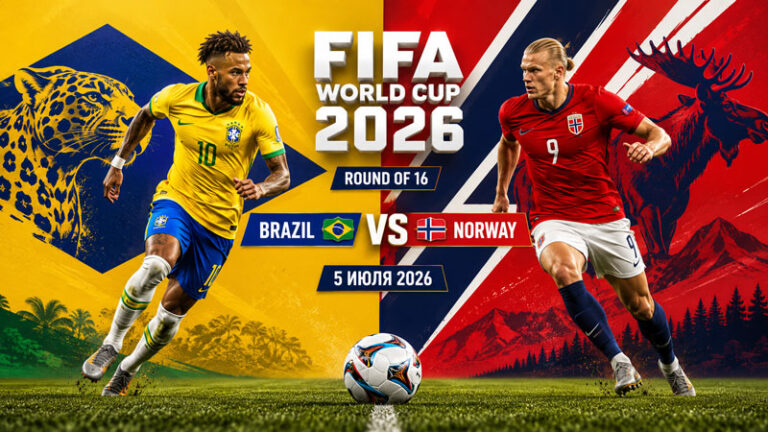 Бразилия---Норвегия.-1-8-финала-Чемпионата-мира-по-футболу-FIFA-2026.-5-июля-2026.