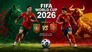 Португалия---Испания.-1-8-финала-Чемпионата-мира-по-футболу-FIFA-2026.-6-июля-2026.